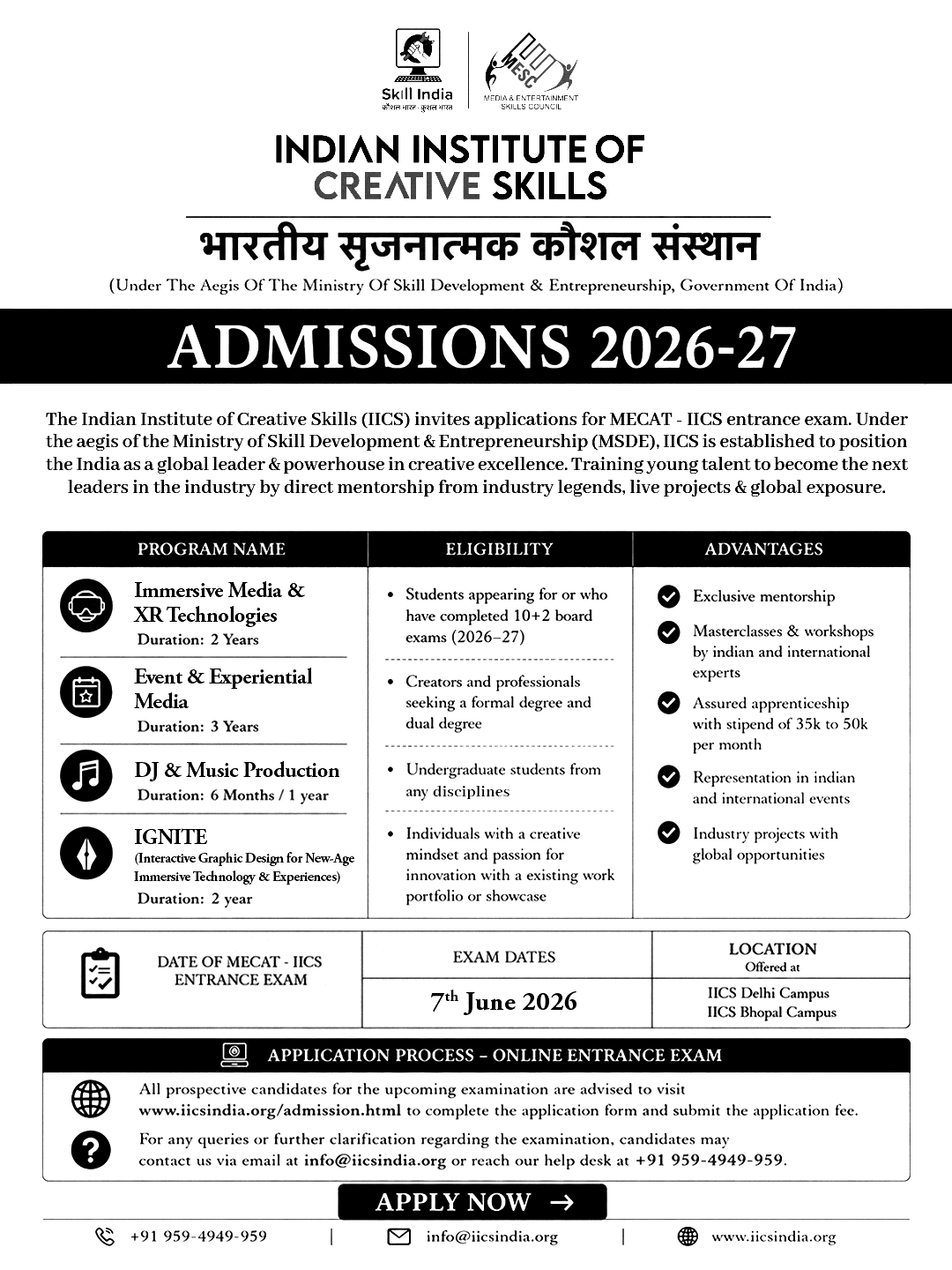Admission Notice 2026